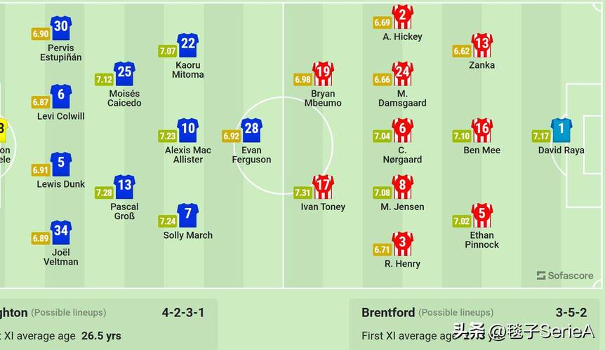 布莱顿VS布伦特福德首发阵容预测  第2张