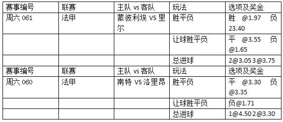 里尔VS南特主力阵容分析  第1张