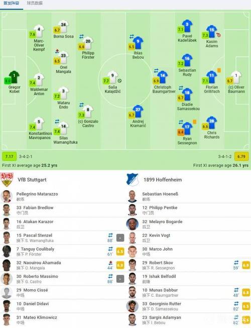斯图加特VS霍芬海姆首发阵容预测  第1张