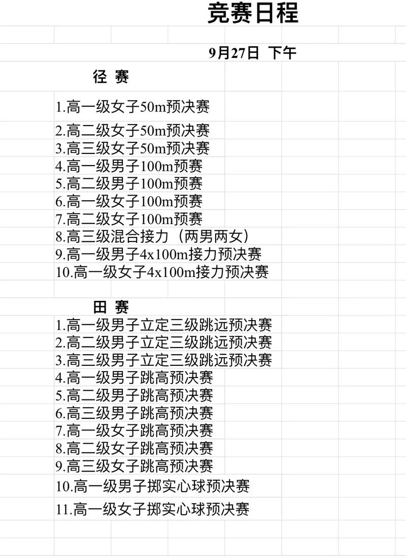 西运会赛事，详细赛程安排  第2张