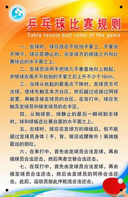 国际乒乓球比赛规则，详解比赛规则和注意事项  第1张