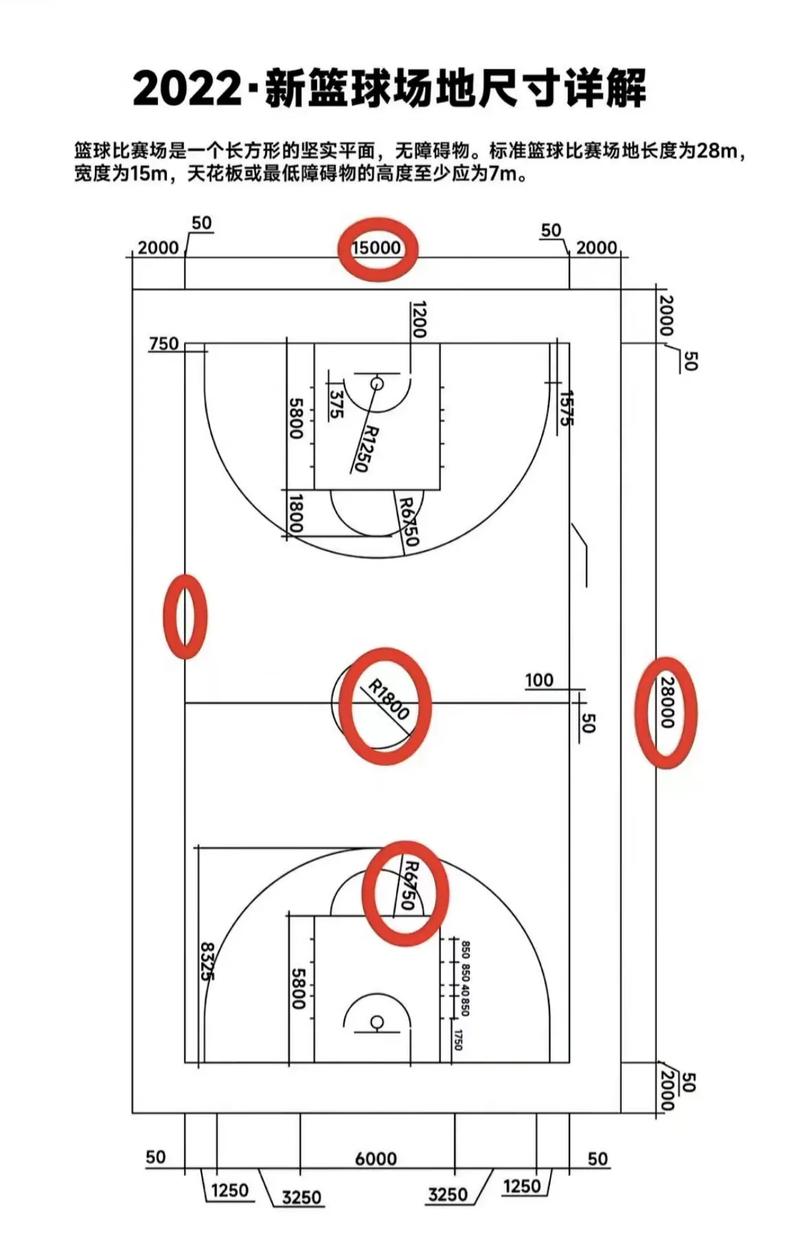 篮球高度标准尺寸是多少，详解篮球场地设施规格  第1张