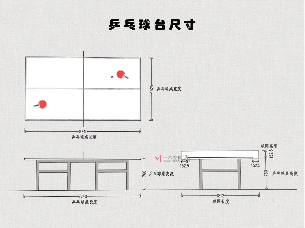 乒乓球台的标准尺寸和高度是多少？  第1张