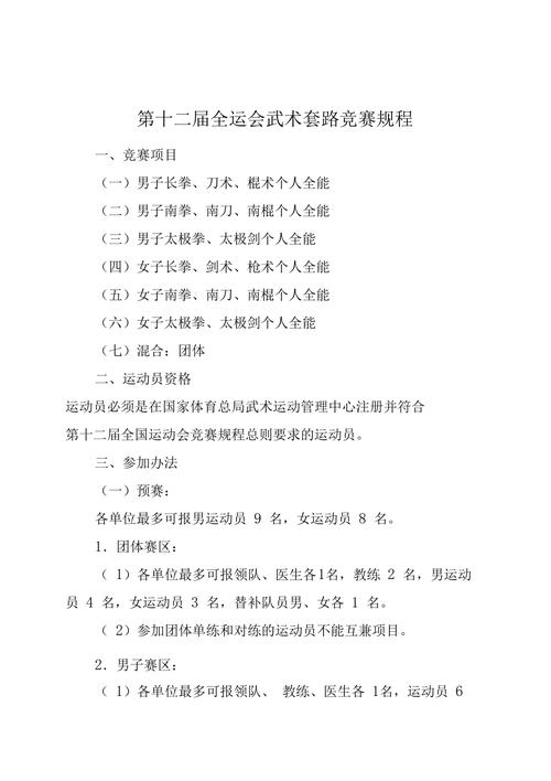 武术比赛竞赛规程，介绍武术比赛规则  第1张